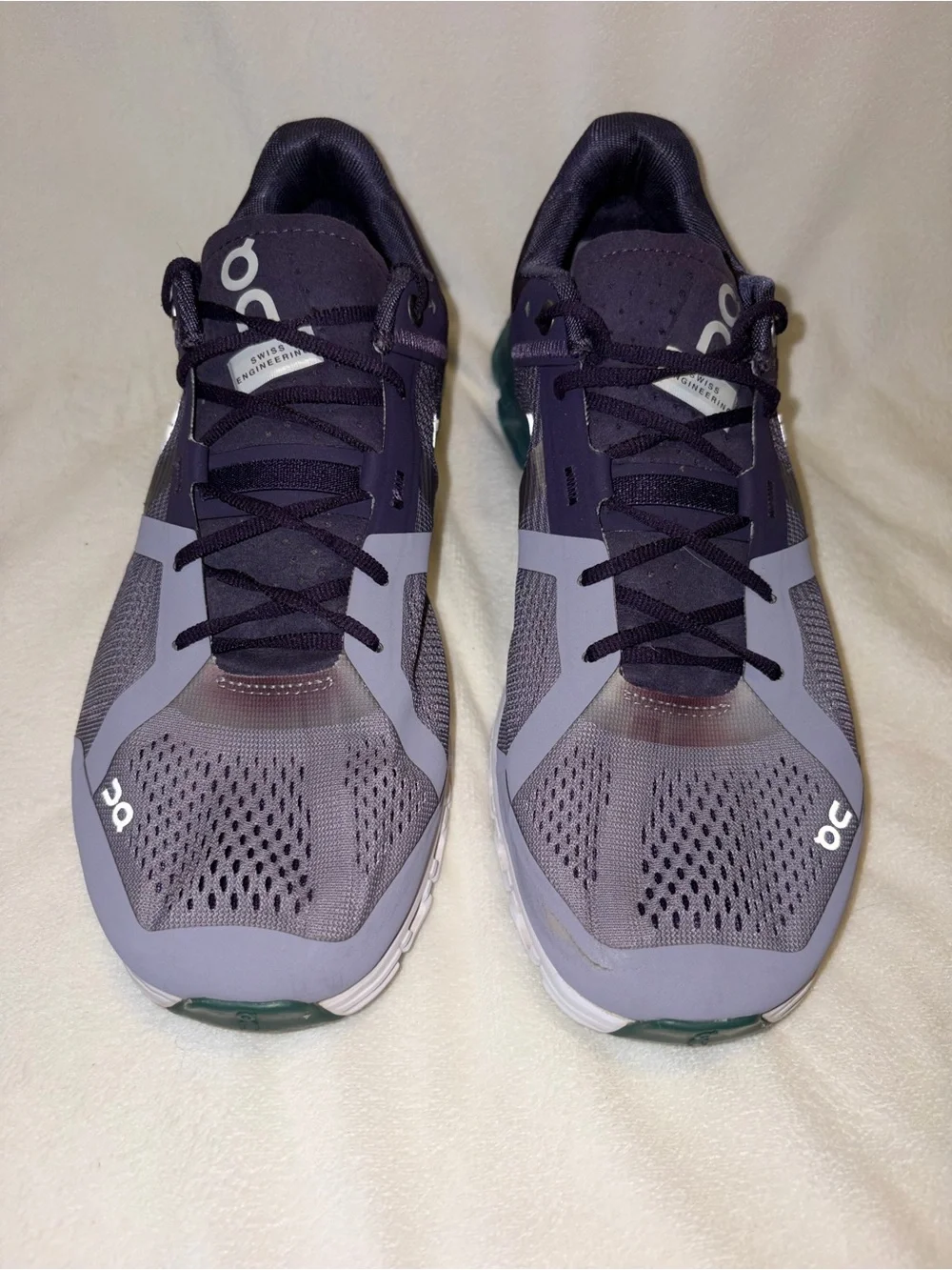 On Running Women's Purple and Teal Running Shoes women size 9.5